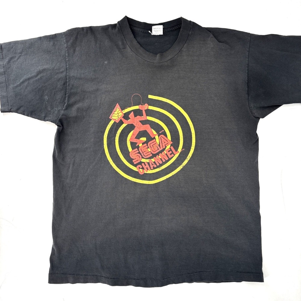 Vintage Sega Channel Stop Just Watching TV Promo T-Shirt XL 90s Double Sided